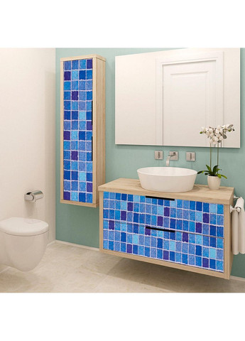 Самоклеюча плівка 0,45х10м х 0,07мм Синя мозаїка SW-00000825 Sticker Wall (353968033)