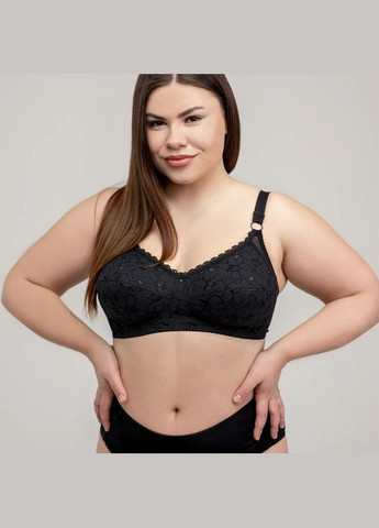 Чорний бюстгальтер без кісточок з м'якою чашкою Elita без кісточок