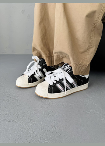 Кросівки жіночі і чоловічі Adidas Superstar x Korn Black White | Адідас Суперстар чорні No Brand чорні демісезони (340116930)