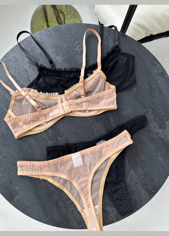 Бежевий комплект нижньої білизни Domino