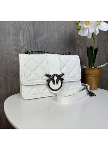 Жіноча міні сумочка клатч стьобана біла екошкіра ProDobro (363259045)