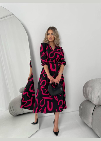 Рожева жіноча сукня із шовкового софту колір малина р.42/44 454128 New Trend