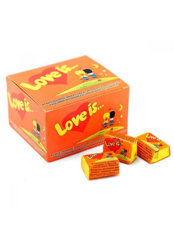 Лов ис Love is Апельсин-Ананас жувальна гумка 420 г жувальна жуйка блок 100 шт Shantou (299773064)