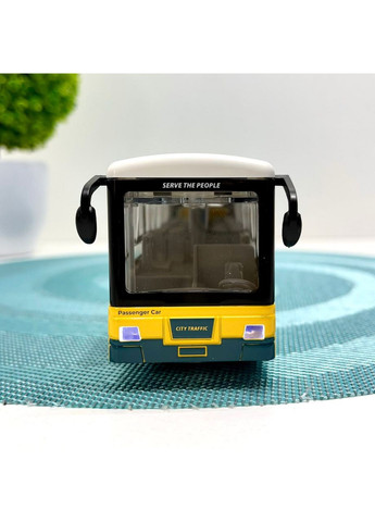 Автобус металлический с инерцией подсветкой и звуком открывается дверь (CLM-0771AC) No Brand (365252493)