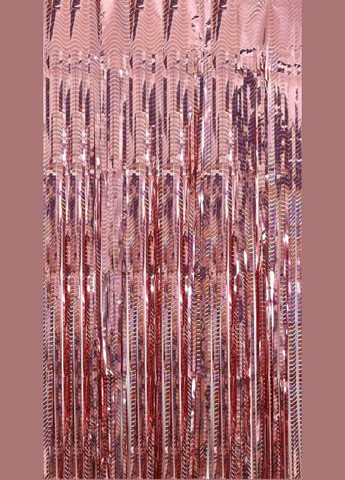 Дождик для фотозоны с блестящей голограммой 2 м на 1 м розовое золото Jannet Дощик (316580309)