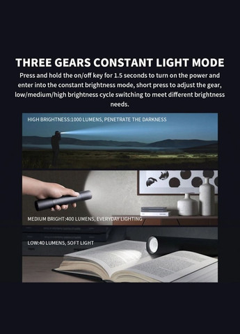 Фонарь Mijia Multi Functional Strong Light Flashlight (N613) Xiaomi Mijia multi-functional bright flashlight has a dark color (340278160)
