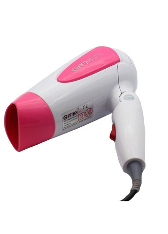 Дорожній фен для сушіння укладки волосся з регуляцією швидкості та температури GM-1756 Білий Gemei (306716642)