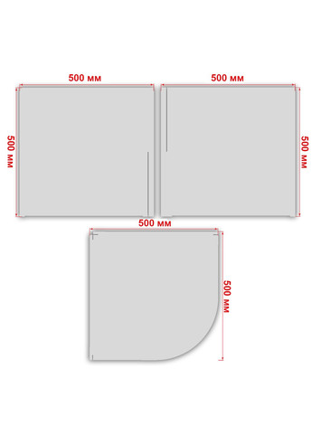 Фотофон 3D для предметної фотозйомки ПВХ кутовий Папір 50х50х50см (FFP-021) No Brand (316702784)