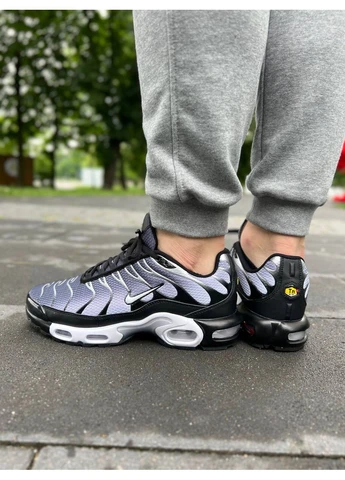 Білі кросівки чоловічі nike air max tn plus grey white black найк аір макс тн плюс білі демісезон No Brand