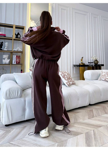 Женский спортивный костюм на флисе: свитшот + брюки свободного кроя. MonCher (364864189)