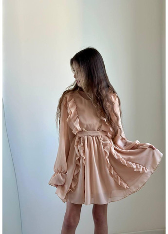 Бежева шифонова сукня бежева IRmAS (332199957)