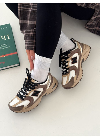 Кросівки жіночі і чоловічі New Balance 530 Brown White | Нью Баланс 530 коричневі No Brand коричневі демісезони (349729033)