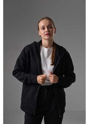 Жіночий спортивний костюм на флісі, теплий на замку Black No Brand (367623969)