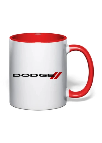 Чашка з друком "Dodge" 330 мл (колір червоний) (36325) No Brand (375255304)