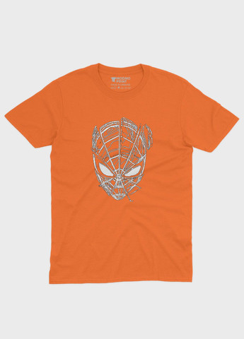 Помаранчева демісезонна футболка для дівчинки з принтом супергероя - людина-павук (ts001-1-ora-006-014-070-g) Modno