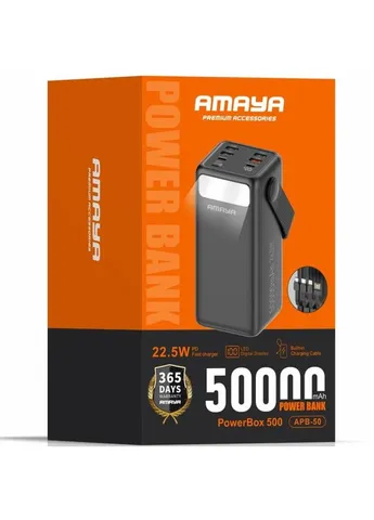 Портативний зарядний пристрій Power Bank Amaya APB-50 50000 мАг 22,5 Вт No Brand (402071252)