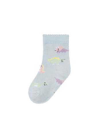 Сиреневые носки из органического хлопка для девочки (уп.7 шт) длинные 23-26 Lupilu драконы (322317398)