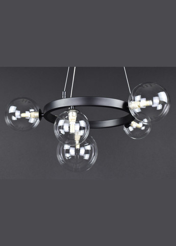 Люстра підвісна на 5 лампочок 27996 Чорний 40-150х52х52 см. Sunnysky (364497274)