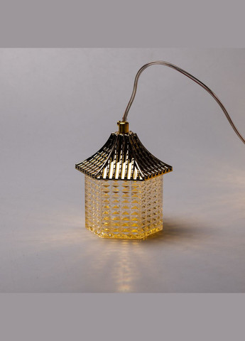 Гирлянда штора с фигурками Фонарь 3 метра 6 ламп теплый желтый свет 6L3MLIG Garlando (306849848)