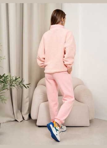 Розовый теплый костюм с вставками ISSA PLUS (279559116)