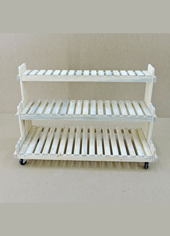 Підставка для квітів з дерева Санабрія 120 з коліщатками бланже (ЦВП-214801) No Brand (328224620)