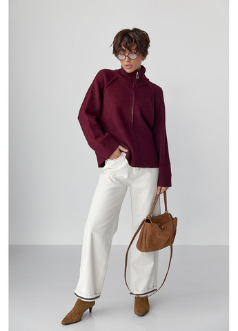 Бордовый демисезонный кардиган Lurex