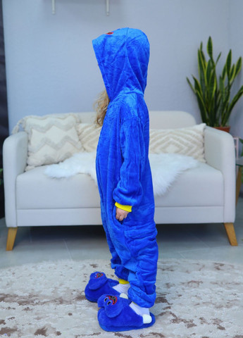Дитяче кігурумі Хаггі Ваггі Huggy Wuggy з вишитим капюшоном синій My Kigu (364860627)
