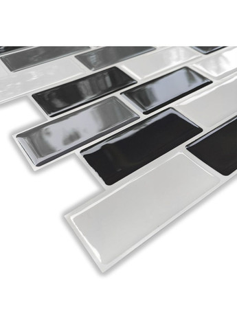 Самоклеющаяся полиуретановая плитка черный серый молочный кирпич 305х305х1мм (D) SW-00001329 Sticker Wall (278314524)