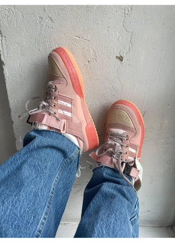 Помаранчеві Осінні кросівки чоловічі adidas forum low x bad bunny easter egg адідас форум No Brand