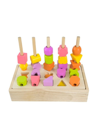 Дитяча дерев’яна іграшка "Пірамідка-сортер" C9407, 8 карток Bambi (364847982)