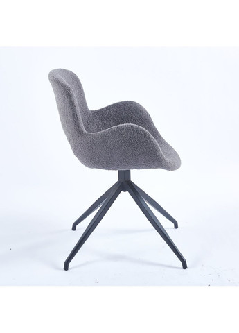 Стілець GERDA чорний каркас/сірий тк. з обертом 180° Intarsio (372178950)