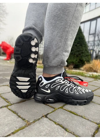 Білі кросівки чоловічі nike air max tn plus drift black white найк аір макс тн плюс білі демісезон No Brand