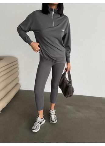 Костюм (кофта, лосины), цвет Темно-серый Fashion (361668131)