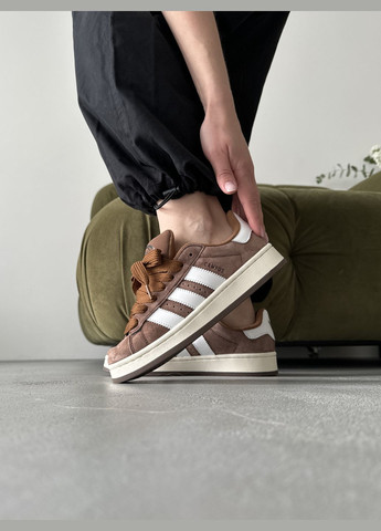 Коричневые демисезонные кроссовки мужские и женские adidas campus 00s brown | адидас кампус коричневые No Brand