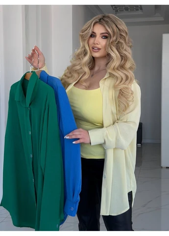 Синяя повседневный рубашка No Brand