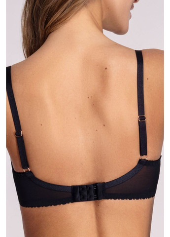 Чёрный бюстгальтер с мягкой чашкой 1396 crystal black Ava кружево