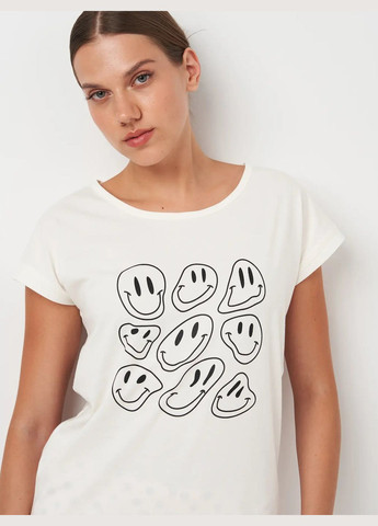 Молочна всесезон піжама жіноча літня футболка + шорти Роза