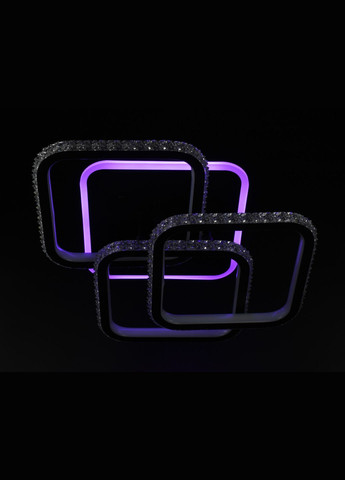 Люстра світлодіодна стельова LED світильник для квартири на стелю лед 26323 Чорний 14х41х41 см. Sunnysky (364755441)