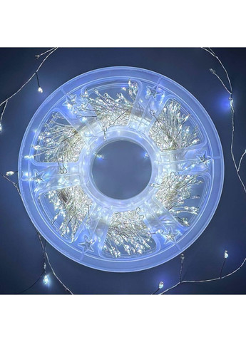 Светодиодная гирлянда для елки/декоративная/уличная мишура Роса 900 LED 8 режимов с пультом ДУ белый свет 30 метров VTech (366670215)
