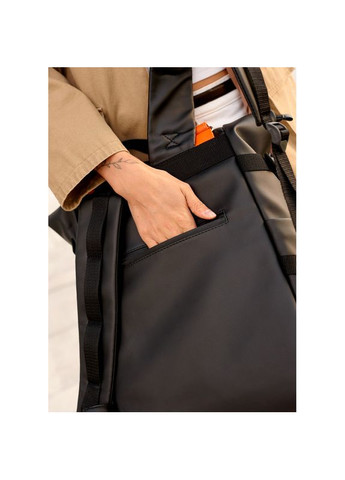 Женский рюкзак RollTop Hacking черно-оранжевый. Sambag (329692800)