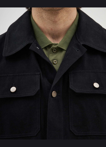 Чорна демісезонна жакет сорочкового типу Olymp 24-JM-001-KH