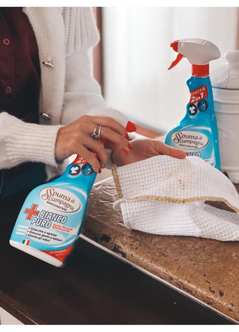 Засіб для виведення плям універсальний Pure White Spray Sanitizing Mous 500 мл Spuma di Sciampagna (370567213)