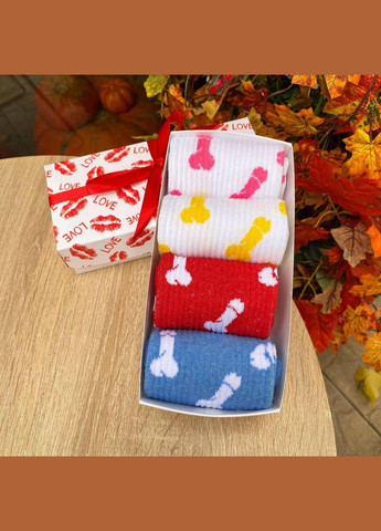 Комбинированные бокс мужских высоких носков 40-45 на 4 пары в подарочной коробке Vakko (306424146)