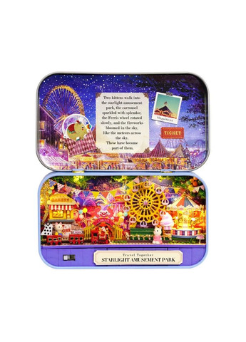 Міні румбокс у металевій скриньці Парк атракціонів DIY House Roombox Starlight amusement park Q-011 No Brand (362452863)