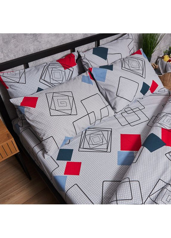 Комплект постельного белья Бязь Gold Люкс «» Полуторный Евро 160х220 наволочки 2х50х70 (MS-820007126) Moon&Star Urban Grid (356115263)