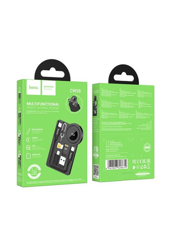 Багатофункціональний безпровідний зарядний пристрій для iWatch, органейзер CW58 Чорний Hoco (337351772)