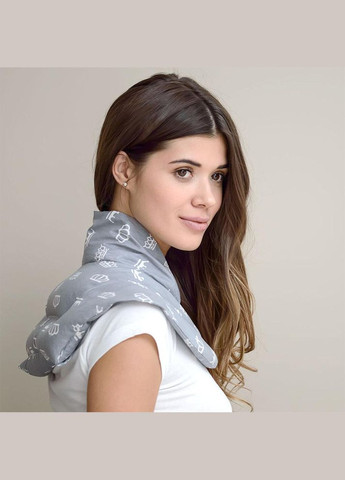 Грелка подушка для шеи 44x46x24 см с пшеничным зерном, ткань хлопок, натуральная, органическая серая IDEIA (321990564)