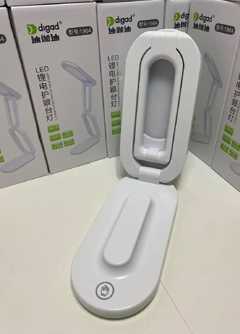 Настільна лампа світильник акумуляторний складний із зарядкою від USB регулюванням яскравості 30х7.5х16 см (477656-Prob) Unbranded (298876753)