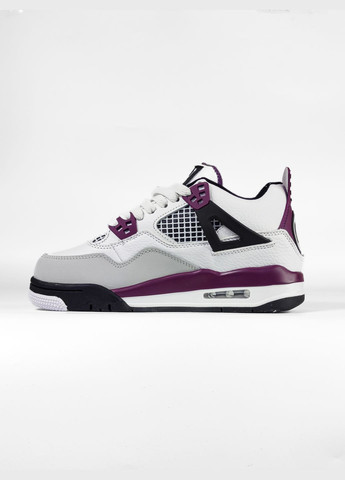 Білі Зимовий кросівки зимові чоловічі і жіночі nike air jordan 4 winter white purple black fur | найк аір джордан 4 білі чорні з хутром No Brand
