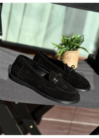 No Brand Элегантные женские лоферы черный з натуральная замша, — демисезон (361146560)